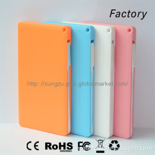 Mini credit mobile power bank as Jobs name card power bank charger